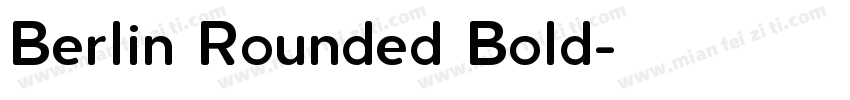 Berlin Rounded Bold字体转换